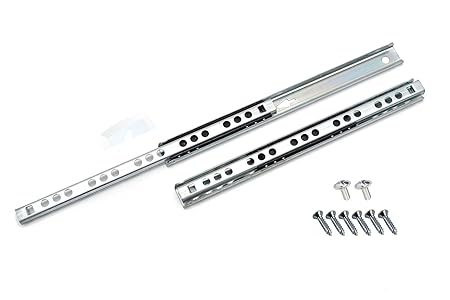 Ball Bearing Drawer Runners Groove Slides H 17mm L 214mm 5 Pairs