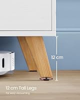 VASAGLE TV Unit 140 cm White for up to 65 inch TVs with 2 Doors view 7
