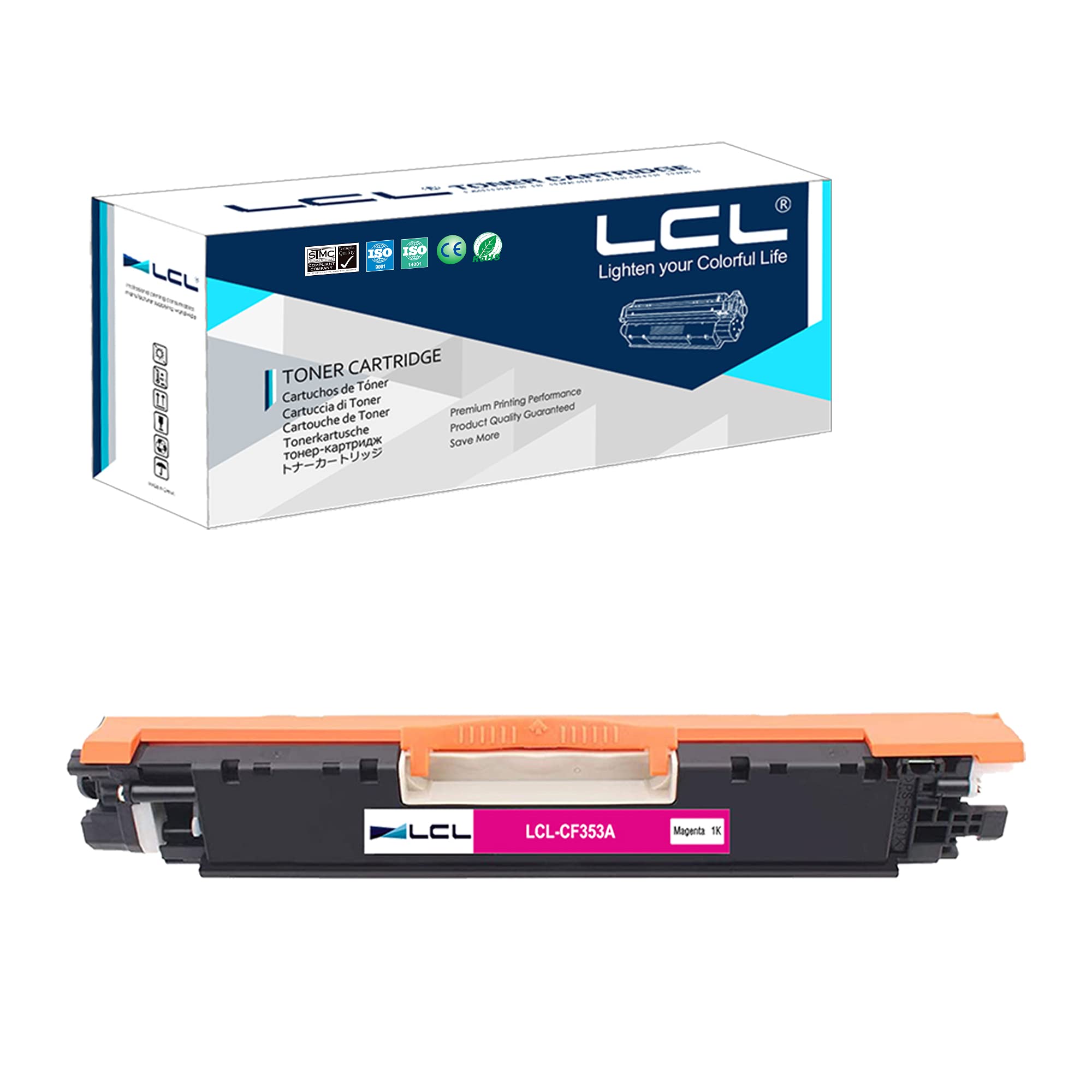 LCL Remanufactured 126A 130A CE313A CF353A Toner Cartridge (1PK Magenta) Replacement for HP Color LaserJet Pro MFP M176 M176FN M177 M177FW M176n Laserjet Pro CP1020 CP1025 CP1025nw LaserJet MFP M175