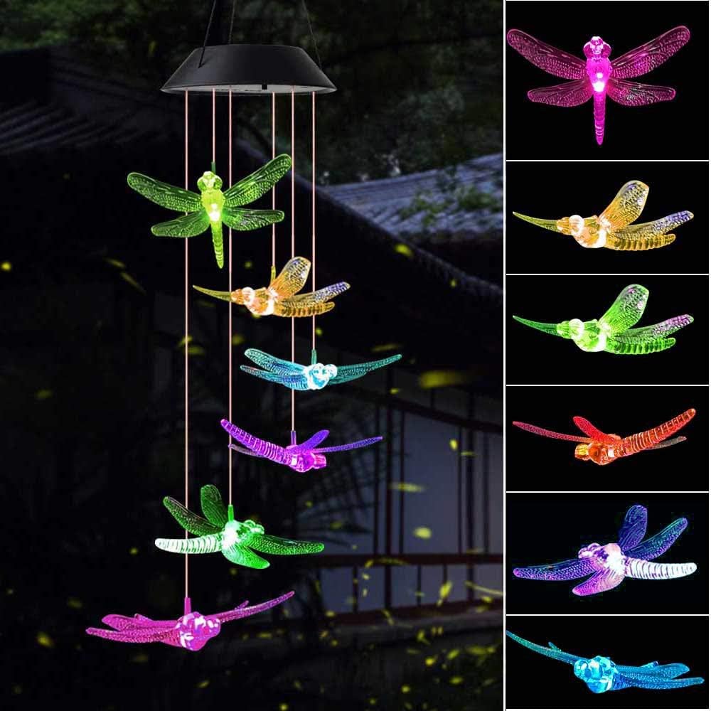 wind chimes outdoor, gifts for mom, solar wind chimes ,dragonfly wind chime ,solar mobile butterfly, mom gifts,birthday gifts for mom,gardening gifts, wind chimes solar,windchimes unique outdoor