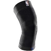 Bauerfeind Sports Compression Knee Support NBA - Lightweight Design with Gripping Zones for Basketball Knee Pain Relief & Performance with Team Designs (Black, L)