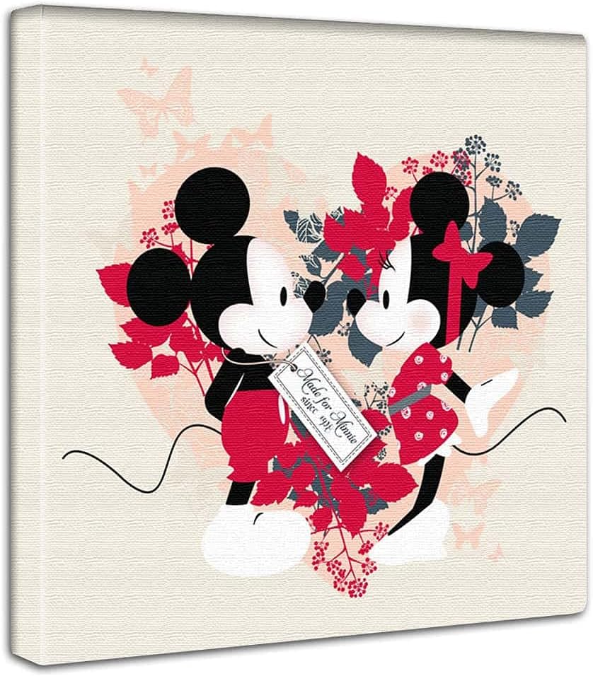 Amazon Co Jp ディズニー ミッキーマウス アートパネル 30cm 30cm 日本製 ポスター おしゃれ インテリア 模様替え リビング 内装 ミニーマウス ハート クリスマス ファブリックパネル Dsn 0060 ホーム キッチン