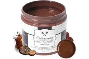 Colorantic | SWEET TRUFFLE Chalk Based Paint for Furniture DIY, Cabinets, Glass - Multi-Surface Craft Paint- Non-Toxic | DARK BROWN Decorative Painting for Wax Finish Wood Waverly (8 oz (Pack of 1),