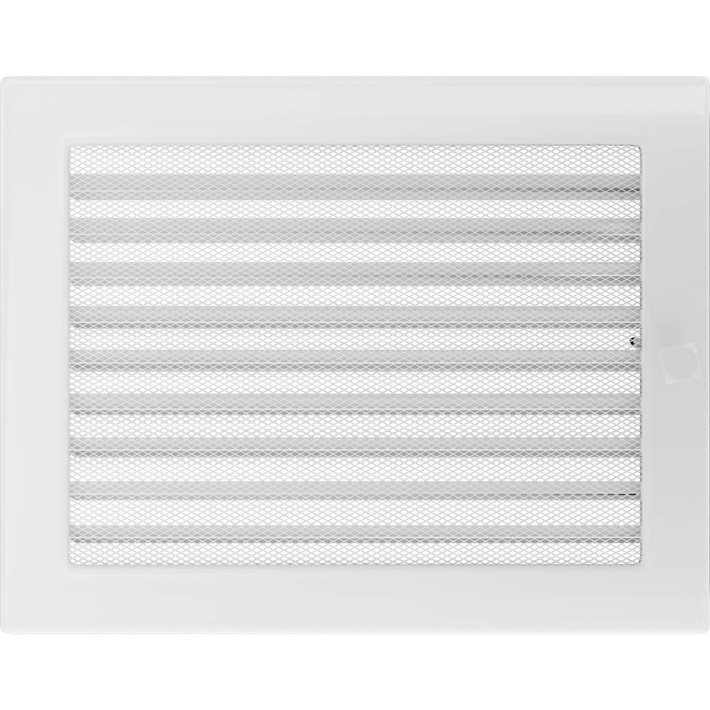 KRATKI ventilation grille with blinds (slats) | 22 x 30 cm | White | Exhaust grille for chimney ventilation | mechanically and overheating resistant | For every type of interior