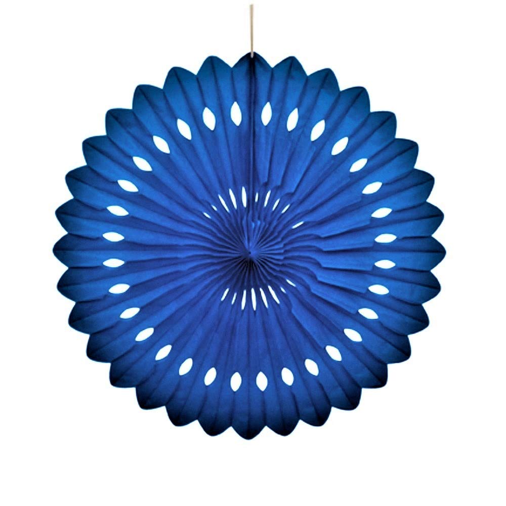 Unique Party 64263 - 40cm Royal Blue Tissue Paper Fan Decoration