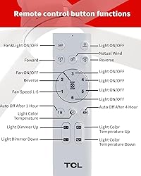 TCL 52" White Ceiling Fan with Light and