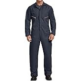 Dickies Men’s Deluxe Long Sleeve Coveralls – 7.5 oz Twill Mechanic Jumpsuit with Zipper Front Industrial Uniform Fit