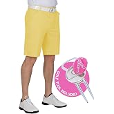 Royal &amp; Awesome Men's Pastel Golf Shorts, Golf Shorts for Men Slim Fit, Funny Men Apparel, Crazy Bright Design, Colorful
