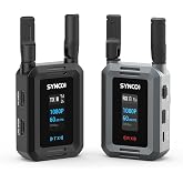 SYNCO Wireless HD Video Transmission and Receiver System Extender(1TX+1RX) | Crisp 1080P 60FPS, 0.04s Latency, 984FT Range, 2W Low Power, 119g Portable for full HD Streaming from DSLR, Laptop, TV Box