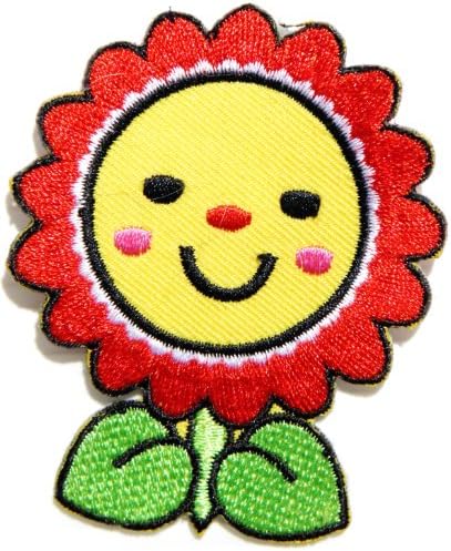 Sunflower Flower Happy Smile Cartoon Logo Kid Baby Jacket T-shirt Patch Sew Iron on Embroidered Sign Badge Costume Cloth Gift By PANICHA
