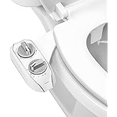 LUXE Bidet NEO 185 Plus - Dual Nozzle, Non-Electric Bidet Attachment for Toilet Seat, Patented Slide-In Install, 360° Self-Cl