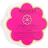 Spongelle Daisy Spongette Bulgarian Rose Wild Flower Buffer Body Scrubber | Bath & Shower Loofah for Women | Exfoliator with Body Wash Infused Sponge | 14+ uses
