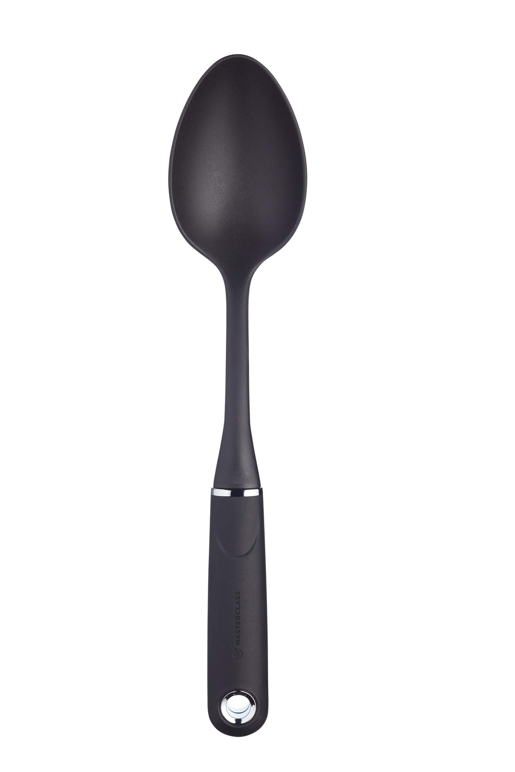 MasterClass Cooking Spoon with Soft Grip Handle, Non Stick Safe Nylon, 34.5 cm