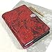 Wild Red Rose Embossed Leather Writing Journal, American Made, 6 x 9-inch + Refillable Hardbound Insert Book