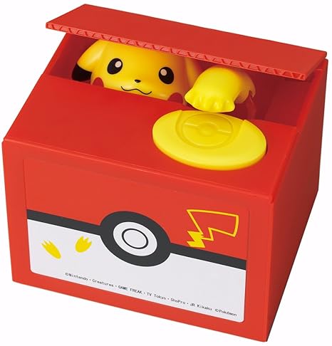 Amazon Com Itazura New Pokemon Go Inspired Electronic Coi!   n Money - amazon com itazura new pokemon go inspired electronic coin money piggy bank box limited edition pickachu coin bank toys games