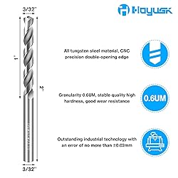 3/32" Drill Bits Solid Carbide Drill Bits, Tungsten