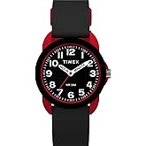 Timex Kids Analog 30mm Watch - Black Strap Black Dial Red Case