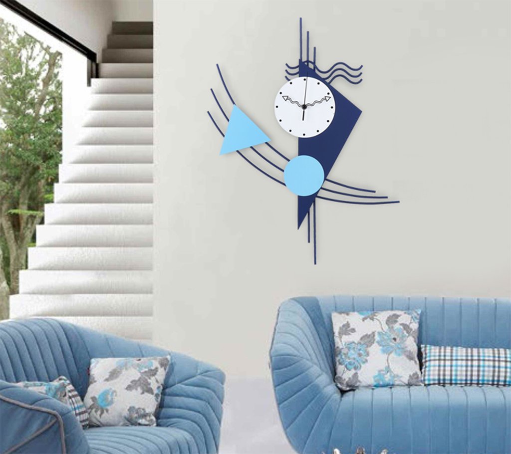 格安 地中海スタイルの壁時計 Gzdシンプルなスタイル地中海沿岸モデルの壁時計居間木製のミュート壁時計 61 47 2センチメートル 青 電池なし B07dpp4txq Studioweb Com