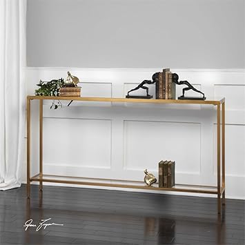 Amazon Com Vhomes Lights Hayley Gold Console Table Designed