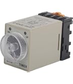 0–10 Second Time Delay Relay – Knob Control, ON Delay Timer, With Base, AC 110V, AH3-3 Model, High Precision