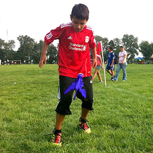 VIAHART Kikbo Jianzi Kick Shuttlecock (Chapteh, Da Cau, Jian Zi) | Great change-up from Hacky Sack and Footbag (1 base, full disc set, 8 feathers - 4 red, 4 blue) - Thumbnail 3