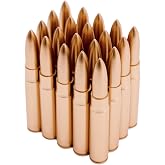 LuciPaw Bullet Shaped Pens &ndash; Plastic Metallic-Look Novelty Ballpoint Pens for Military Fans, Party Favors, Office Gifts, Tactical Desk Display, Collectible Souvenir for Events (20)