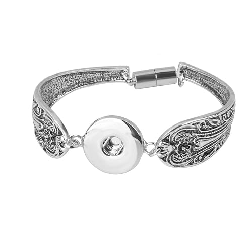 Hellery Noosa Armband Armreif Kette Für Click Button Button Knöpfe Druckknopf DIY