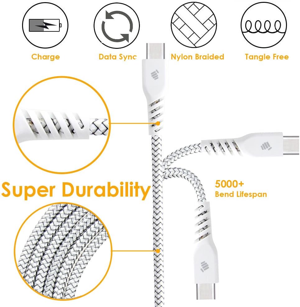 TECHGEAR USB C to USB A 2M Long STRONG Durable Braided USB C Charging Data Cable Type C Compatible with iPad Pro 11" 12.9" 13" 2024 2022 2021 - Image 4