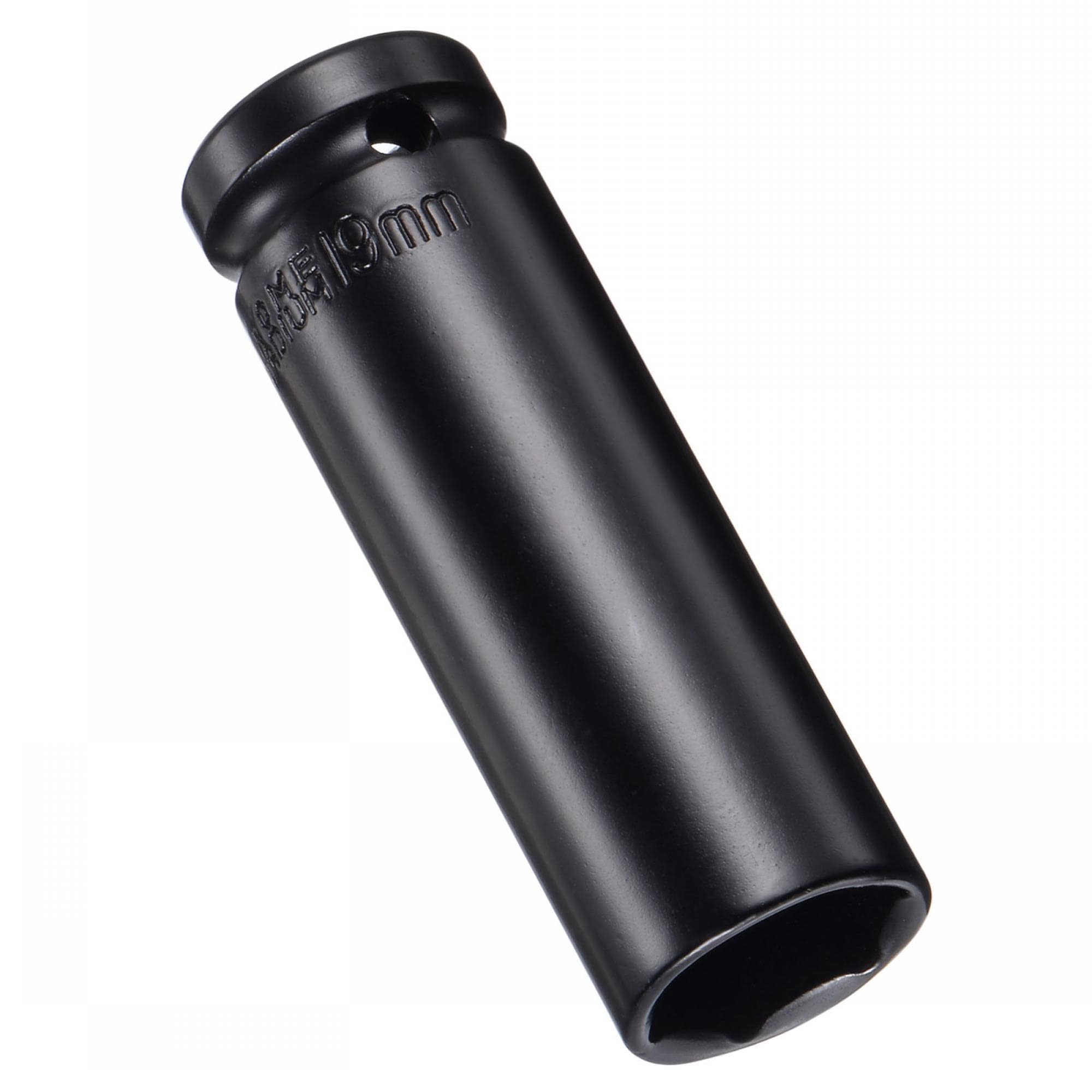 MACHSWON 2Pcs 1/2 Inch Drive - 19mm Deep Impact Socket with 6 Point Design, Heat-Treated Cr-V Steel 78mm Length, Metric Sizes