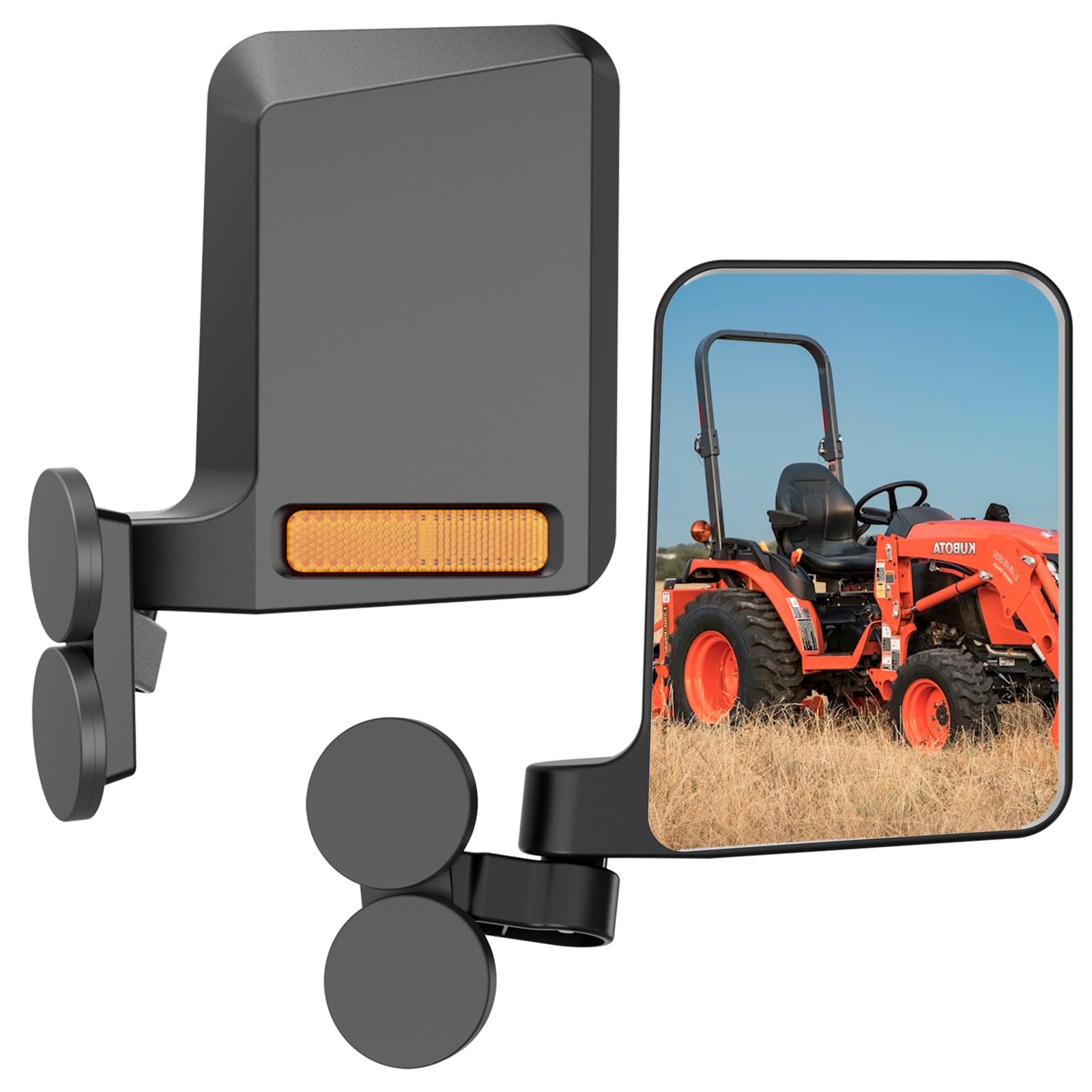 Photo 1 of Lifronkit Tractor Mirrors, Strong Magnetic Tractor Side Mirrors for Forklifts, Kubota B BX Mahindra John Deere Lawn Movers Tractor Accessories