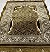 Modefa Turkish Janamaz Musallah Sajada Prayer Rug - Large Wide Plush Velvet 31 x 50in Noor (Teal)