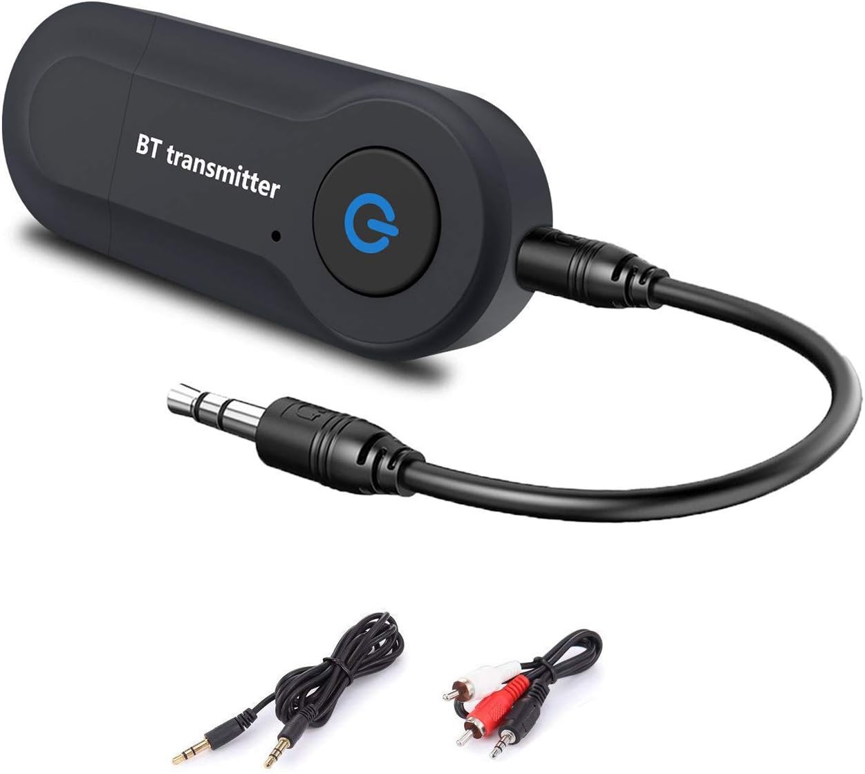 Bluetooth Transmitter Wireless Transmitter V4.2 USB Bluetooth Adapter Connected to 3.5mm Audio Receiver Devices Low Latency Paired for PC TV Headphones Car Home Stereo Music