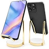 Zenfy Boutique Gold Phone Stand for Desk, Marble Base Cell Phone Holder