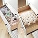 Onerbuy 8pcs DIY Honeycomb Closet Organizer Drawer Dividers Plastic Partition Cabinet Clapboard Storage Boxes for Underwear Socks Bras Ties Belts Scarves and Makeup(White)