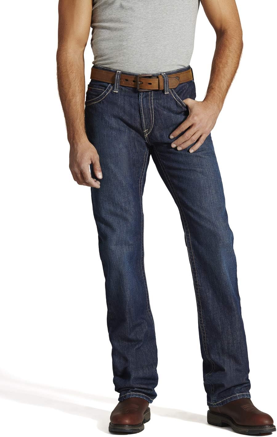 ARIAT Jeans de Corte bajo M4 Resistente al Fuego Jean para Hombre Ropa, Zapatos