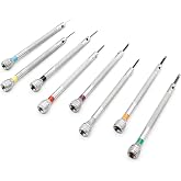 Hordion 8Pcs Micro Precision Screwdriver Set 0.6-2mm, Flat | Jewelers Screwdriver Set, Watch Screwdriver Kit, for Watch, Jewelry, Eyeglasses, Sunglass, Electronics, Computer, Toys Repair