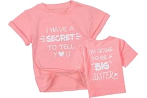 QLIPIN Big Sister Shirt Toddler Promoted to Big Sister Announcement Shirts I'm Going to Be A Big Sister Short Sleeve Tee