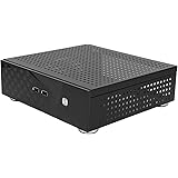 Desktop Computer Case,Aluminum Alloy Good Heat Dissipation Mini HTPC Case ITX Computer Case,with Expansion Hole,for Home Vide