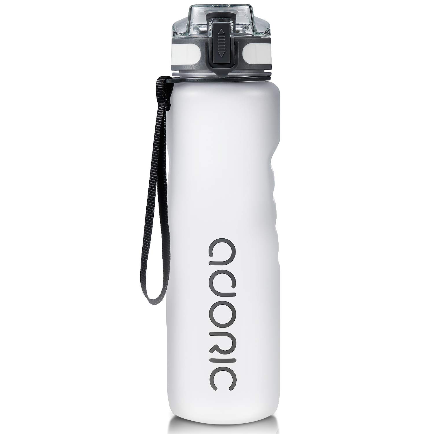 ADORIC Sports Water Bottle 1L,BPA Free Tritan Non-Toxic Plastic Sport Water Cup, Durable Leak Proof Water Bottle with Filter, Flip Top