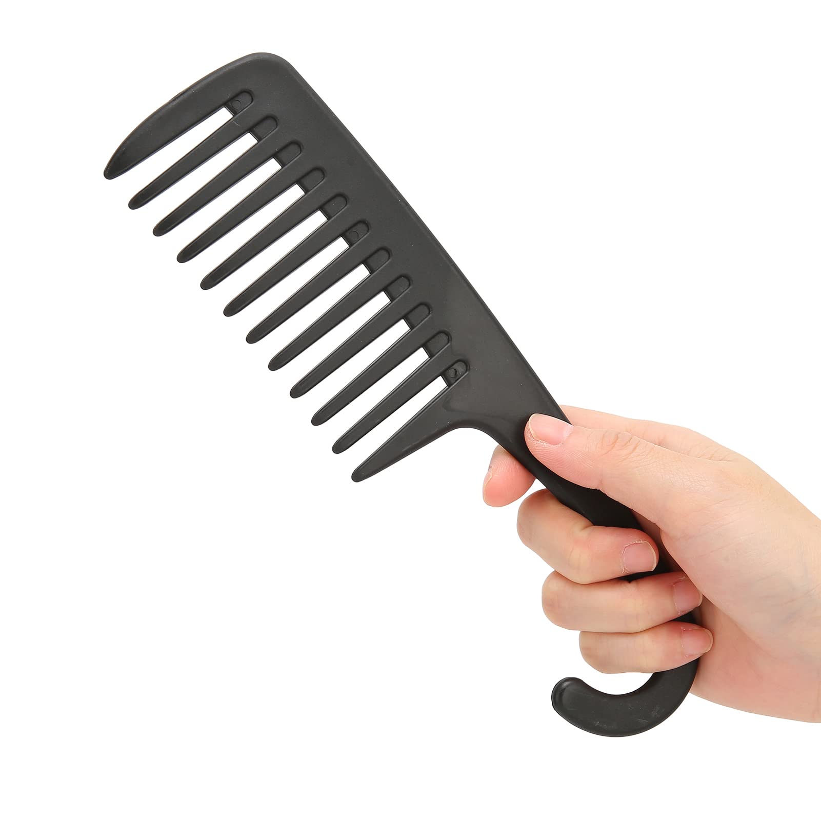 Wide Tooth Combs, Shower Comb Shower Reduce Hair Loss Detangler Comb with Hook Comb with Hook for Combs 3Pcs Shower Comb Hangable for Home Beauty Salon