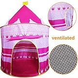 Salamandra Kids Princess Castle Tent | Indoor & Outdoor | Your Kids Will Enjoy This Foldable Toy with Carry Bag, Pink