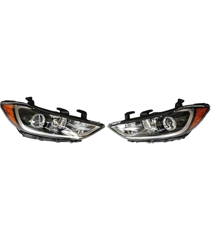 Evan-Fischer LH Headlight For Hyundai Elantra 2017-2018 – Halogen, Driver Side, W/ Bulbs & DRL, Korea Sedan