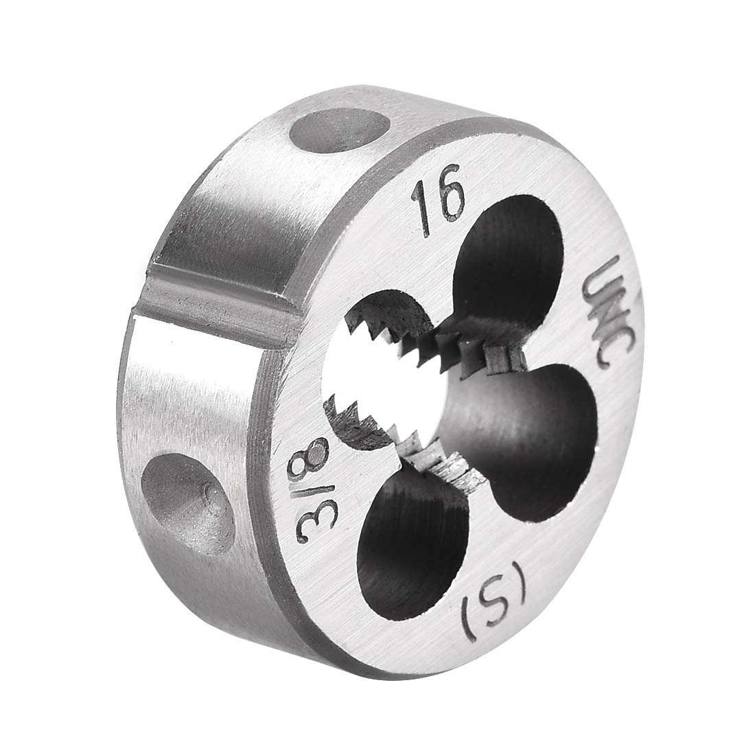 uxcell 3/8-16 UNC Round Die, Machine Thread Right Hand Threading Die, Alloy Tool Steel Screw Thread Cutting Die