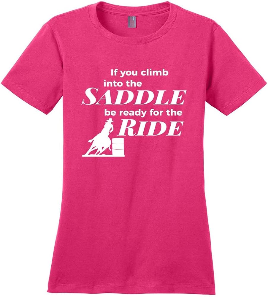 Ready for The Ride Barrel Racing Rodeo Horse T-Shirt for Women
