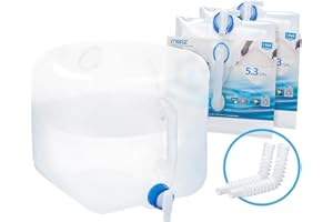 ITRAZ Collapsible Water Container with Spigot, BPA-Free FDA PE Water Carrier Jug, Portable Water Canteen for RV Camping Hikin