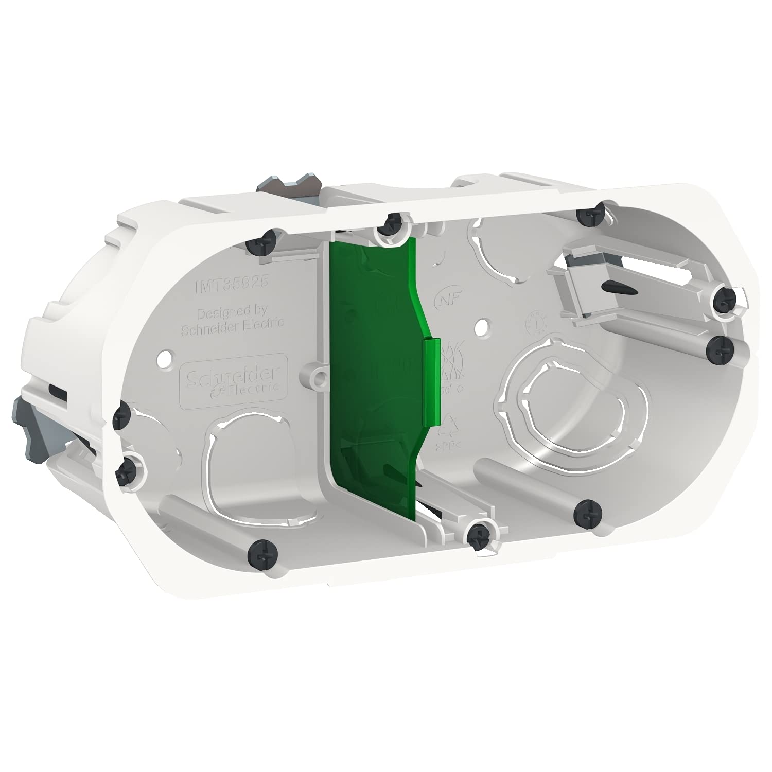 Schneider Electric - Multifix – Recessed Box – Diameter 67 mm – Depth 50 mm – 2 Hole Spacing 71 mm – IMT35925