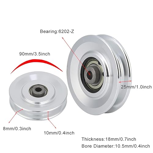 1pc 115mm Black Bearing Pulley Wheel Cable Gym Equipment Part Wearproof GtJ.RZ E