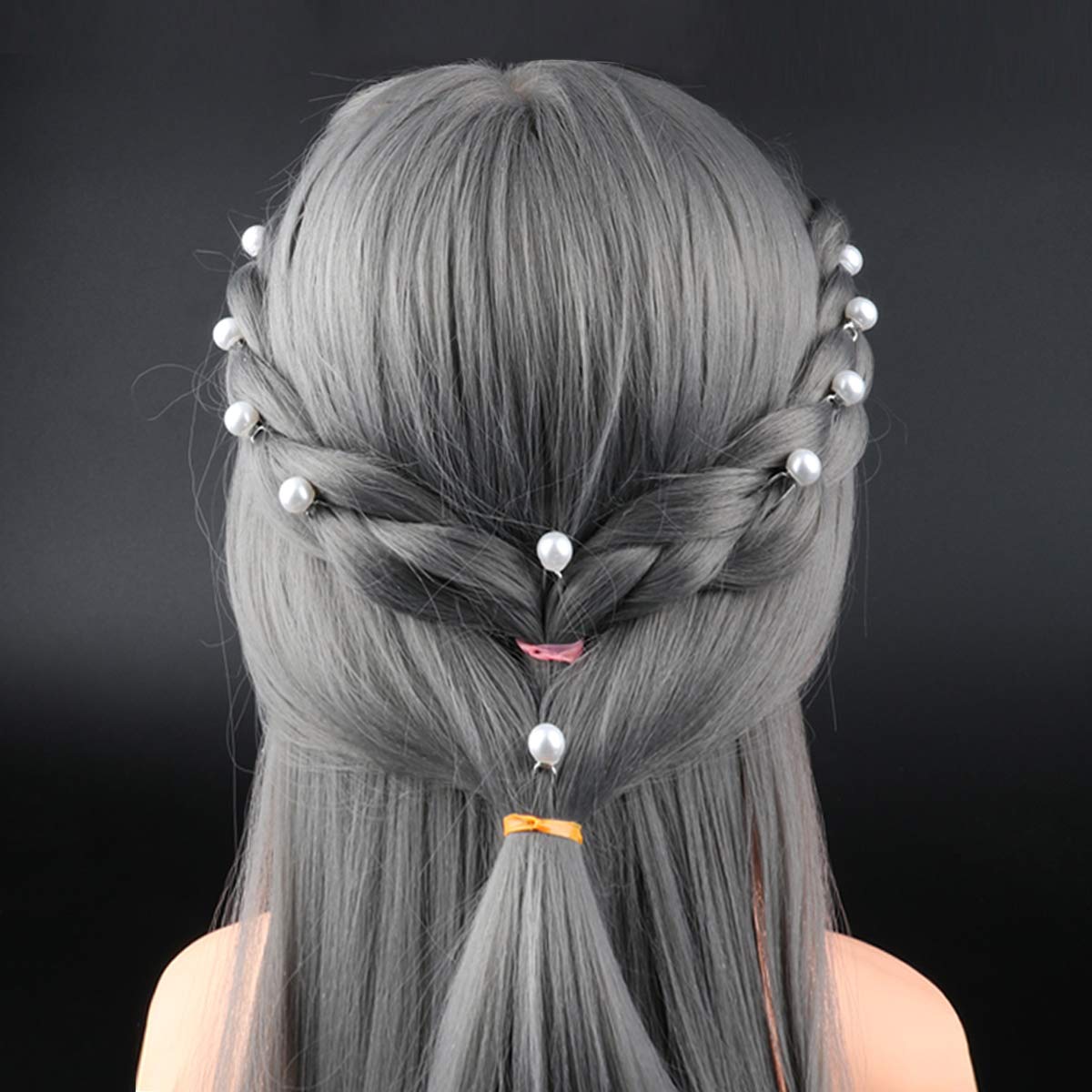 KINGMAS 50 Pack Wedding Pearl Hair Pins Women Bridal Hairpins Clips Accessories (White) : Beauty