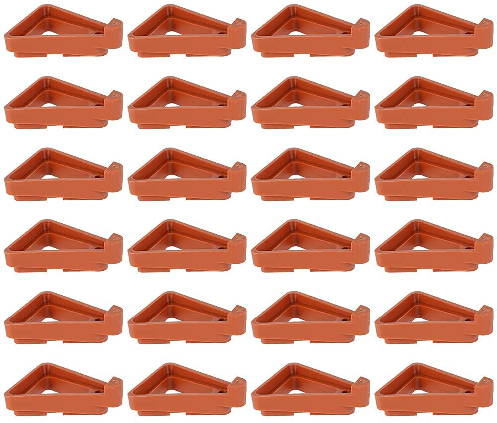 Muross 24 Pcs Plant Pot Feet Triangle Flower Pot Stand Invisible Flower Pot Risers Triangle Feet Lifters Flower Pot Toe Non-slip Triangle Flower Pot Feet for Indoor Outdoor Plant Container