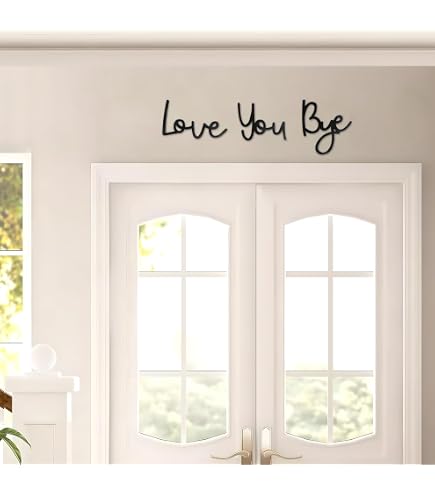 GEDEUBAN 2 PCS Love You Bye Sign, Unique Butterfly Above Door Wall